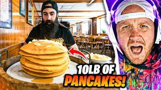 TIM REACTS TO 10LB IMPOSSIBLE PANCAKE CHALLENGE [upl. by Anirpas849]