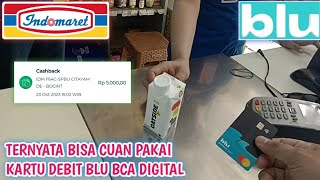 TES BELANJA KE INDOMARET PAKAI KARTU DEBIT BLU BCA DIGITAL [upl. by Pena346]