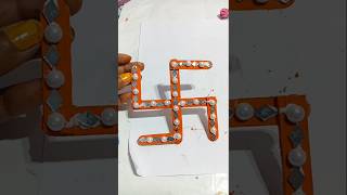 DIY Ice cream stick Swastik craft idea for kid viralshort youtuber shortfeed kidcraft [upl. by Yaakov]