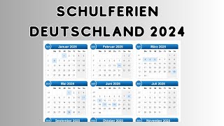 Schulferien Deutschland 2024 [upl. by Taveda]