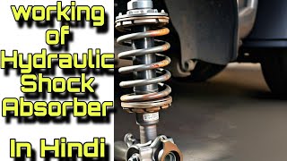 how Hydraulic Shock Absorber Work  what is Coil Spring  suspension system [upl. by Ahsot]