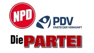 NPD Die Partei amp PdV  Kleine Parteien in fast fünf Minuten [upl. by Naie]