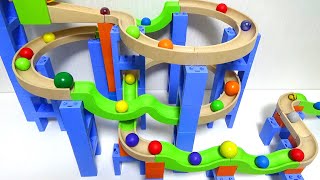 Marble Run Race ☆ TrixTrack Wave Slope Original Course Summary [upl. by Einamrej]