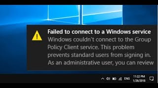 How to Fix All “Failed to Connect to a Windows Service” In Windows 1087 [upl. by Yddeg]