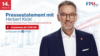 Statement von Herbert Kickl zum Thema Regierungsbildung [upl. by Purington]