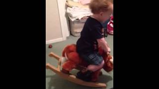 Baby Falls off Rocking Horse [upl. by Oenire655]