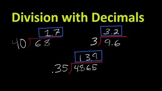 DIVISION WITH DECIMALS [upl. by Twyla]