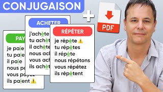 Conjugaison Française Présent de lindicatif Verbes du 1er Groupe Exercice  PDF [upl. by Stinson]