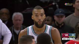 Rudy Gobert getting away with everything vs Chicago Are the refs serious [upl. by Collen]