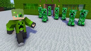 Whats inside the Creepers house Infiltrated the Creepers house in Minecraft [upl. by Yrkcaz]