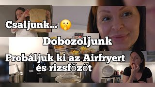 csaló kajám probáljuk ki az Airfryert rizsfőzőt dobozoljunk Vlog 😁 [upl. by Ruthann790]