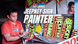 The art of jeepney sign painting  INQStories [upl. by Llibyc]