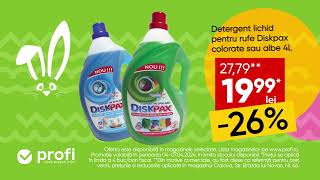 Intampina Pastele la Profi Acum ai Detergent lichid pentru rufe Diskpax 4L la un pret special [upl. by Zollie]