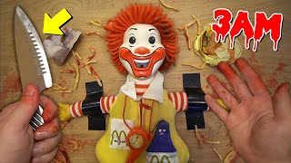 CUTTING OPEN HAUNTED RONALD MCDONALD DOLL AT 3 AM WHATS INSIDE [upl. by Tica343]