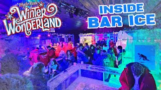 Whats Inside BAR ICE at Hyde Park Winter Wonderland Dec 2023 4K [upl. by Nalliuq]