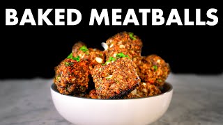 The Best OvenBaked Meatballs Recipe [upl. by Blinny785]