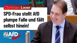 SPDFrau stellt AfD plumpe Falle und fällt selbst hinein – Christian Loose AfD [upl. by Eimmas613]