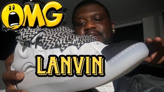 Unboxing Lanvin curb laceup sneakers on feet review [upl. by Soracco941]