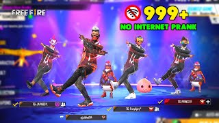 Ajjubhai No Internet Prank Gameplay with TG eSports  Garena Free Fire [upl. by Aihpos]