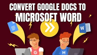 How To Convert a Google Docs To a MS Word 2024 [upl. by Vada]