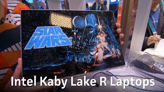 CES 2018 Intel showcases Kaby Lake R laptops [upl. by Stine756]