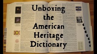 Unboxing the American Heritage Dictionary [upl. by Doykos]