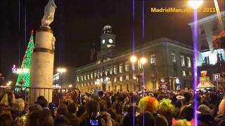 Puerta del Sol quotNocheviejaquot New Years Eve 2011 Madrid [upl. by Vilma]