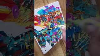 Easy Painting Using Masking Tape 😍😍 acrylicpainting art satisfying [upl. by Sauers]