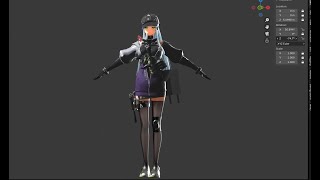 Blender NPR Shader Test Girls Frontline 2  Klukai [upl. by Dianne661]