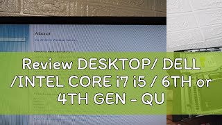 Review DESKTOP DELL INTEL CORE i7 i5  6TH or 4TH GEN  QUAD CORE  8GB  240GB 120GB SSD  500GB [upl. by Sekoorb]