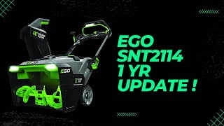 EGO SNT2114 Snowblower 1yr Update [upl. by Ayouqat]