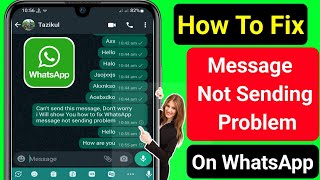 How To Fix WhatsApp Message Not Sending Problem  Fix Message Not Sending in WhatsApp [upl. by Munmro918]