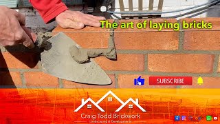 The art of laying brickwork 😍 bricklaying property vlog [upl. by Nollad]