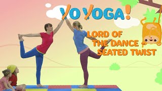 YO YOGA TEAM  Lord of the Dance  Seated Twist  Yoga for children [upl. by Nojad563]