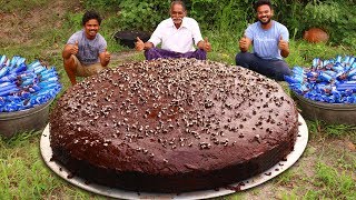 BIGGEST OREO CHOCOLATE CAKE RECIPE PREPARED BY OUR GRANDPA  Oreo Biscuit cake Recipe [upl. by Ruford]