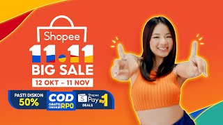 SHOPEE 1111 BIG SALE  Nikmati COD Gratis Ongkir tanpa Minimum Belanja [upl. by Attenra]