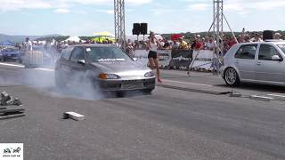 Honda Civic B16 Turbo vs VW Golf 4 🚦🚗 drag race 18 mile  4K UHD [upl. by Erdnassac]