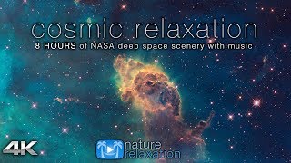 COSMIC RELAXATION 8 HOURS of 4K Deep Space NASA Footage  Chillout Music for Studying Working Etc [upl. by Bible]