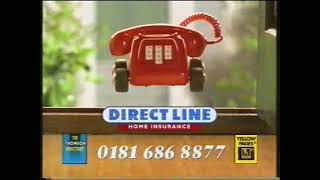 Direct Line Home Insurance advert  Broadcast 29th August 1996 UK [upl. by Anwaf]