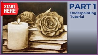 Unlock the Art of Underpainting in Oils  Valentine Verses Part 1  StepbyStep Tutorial [upl. by Whitby]