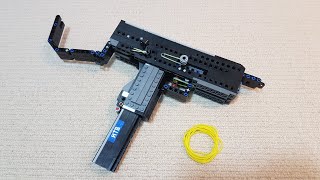 Working Lego Mac11  Full auto rubberband gun [upl. by Claus]