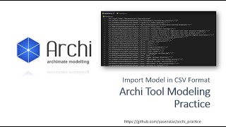 Archi Tip  Export and Import Model from CSV [upl. by Nimar748]