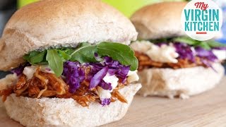 PULLED CHICKEN BURGER RECIPE [upl. by Lindsey]