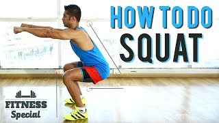 How To Do Perfect SQUAT  FITNESS SPECIAL  SQUATS For Beginners  WORKOUT VIDEO [upl. by Ydieh]