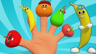 fruktfingerfamilj  lära frukt  pedagogiska sånger  Nursery Rhymes  Fruits Finger Family [upl. by Ullman715]