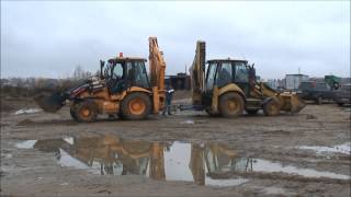 Traction force test Hyundai H940S vs Cat 428F [upl. by Inaniel997]