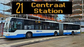 GVB Amsterdam Bus Lijn 21 Geuzenveld  Centraal Station [upl. by Cerracchio]