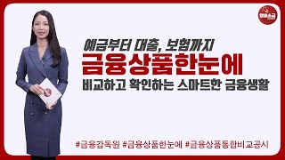 금융상품한눈에  예금 대출 보험 비교하는 스마트한 금융생활 알쓸소금 [upl. by Nonnek877]