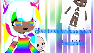 How to make body sheet base by iridia bodysheet gacha tutorial video gachalife2 ibispaint [upl. by Derman]