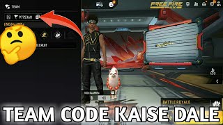 how to team code in free fire  free fire me team code kaise dalte hain  team code kaise join [upl. by Hennebery580]